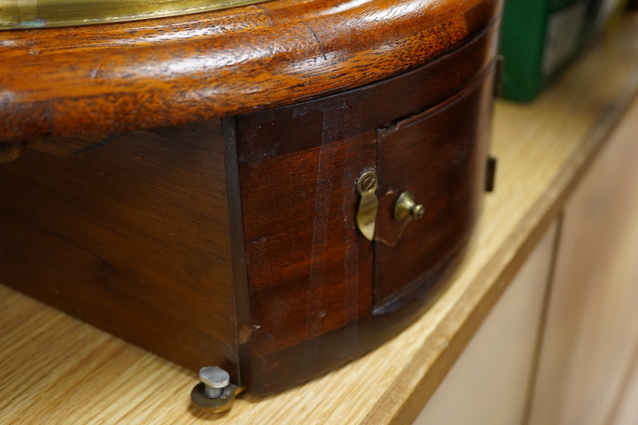 A late 19th century fusee wall clock, J. W. Benson